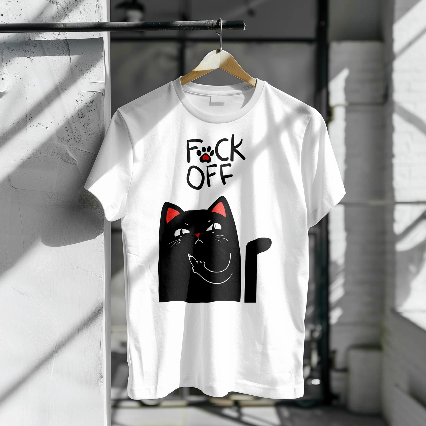 F*CK-OFF Cat Premium T-Shirt (Women)